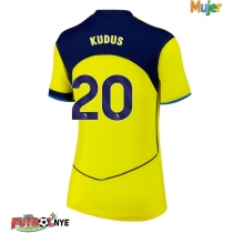 Camiseta Tottenham Hotspur Mohammed Kudus #20 Tercera Equipación para mujer 2025-26 manga corta